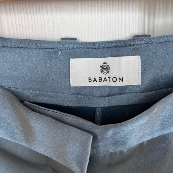 Aritzia Babaton Refined Satin Cargo Pants Slab Blue Size 10 - Picture 6 of 10